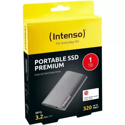 Disque dur SSD externe INTENSO Premium 1 To Gris - Compact et performant