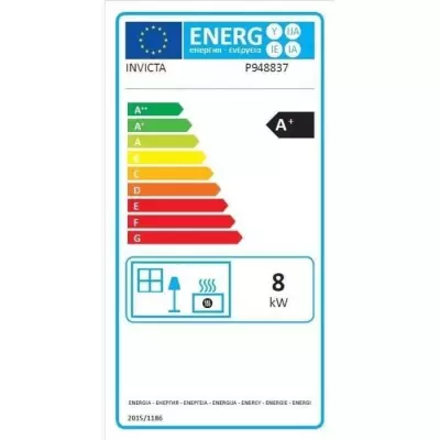 Poêle à bois INVICTA Neosen Plus 3 vitres raccordable - 8 KW - Bûches 40 cm