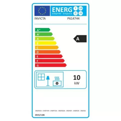 Poêle à bois INVICTA Cassine - Puissance optimale 10 kW - Fabriqué en France