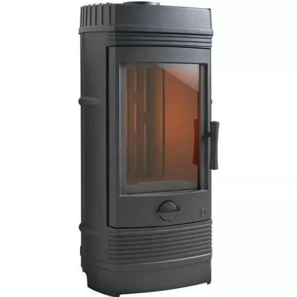 Poele a bois INVICTA Gomont - Puissance optimale: 12 kW - Max: 18 kW - Bûches 45 cm max - Fonte - Fabriqué en France - Ecodesi