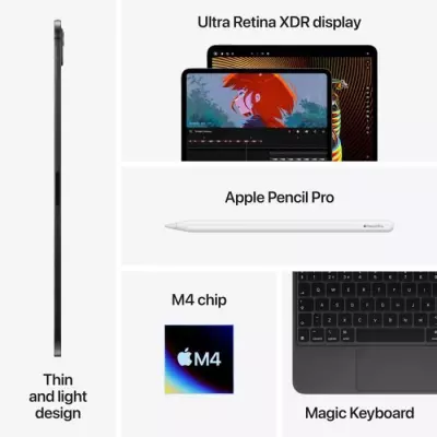 iPad Pro 2024 - 11'' WiFi + Cellulaire 256Go Noir sidéral