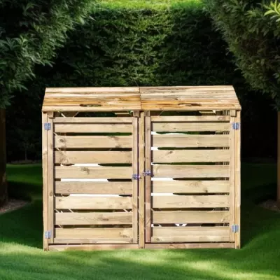 Cache-poubelles JARDIN SAUVAGE en bois pin autoclavé 100 % FSC - 150 x 90 x 120 cm