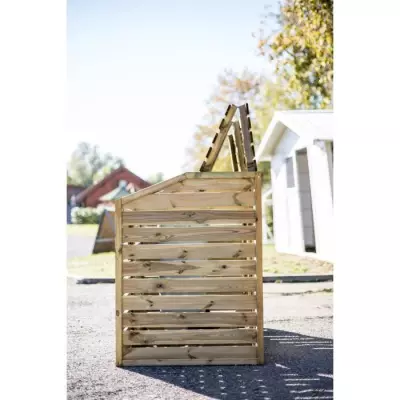 Cache-poubelles JARDIN SAUVAGE en bois pin autoclavé 100 % FSC - 150 x 90 x 120 cm