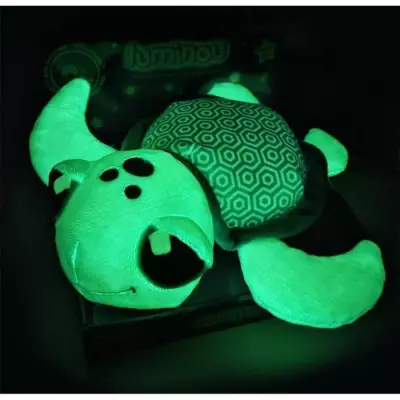 Peluche Tortue Lumineuse Naturelle 25 cm - JEMINI