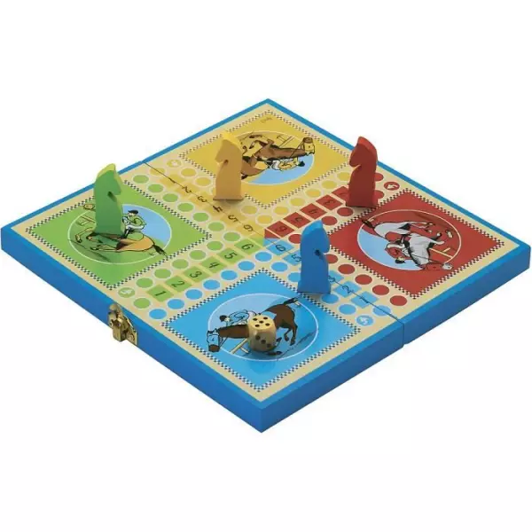 Jeujura - Coffret Pliant Petits Chevaux - L'arbre a Jouer - Jeu de Société - Âge Minimum : 3 Ans