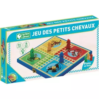 Jeujura - Coffret Pliant Petits Chevaux - L'Arbre à Jouer - Jeu Société