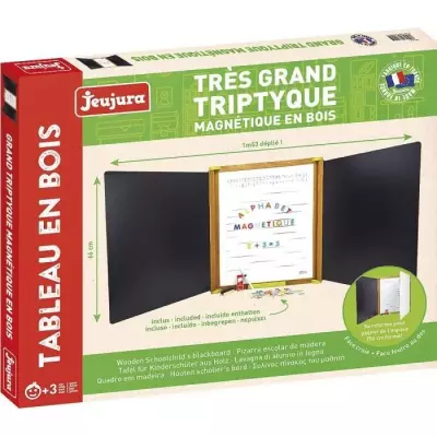 JEUJURA Grand triptyque en bois magnétique - Plus responsable et Made in France