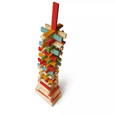 Jeu de construction en bois TECAP COLOR - Fabriqué en France