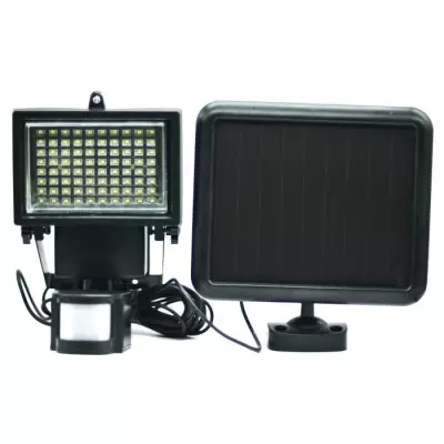 Spot Solaire 80 LED avec Détecteur de Présence - Noir