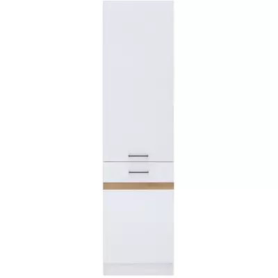 Colonne de cuisine Junona 2 Portes - L 50 x H 196 x P 46 cm - Blanc Brillant