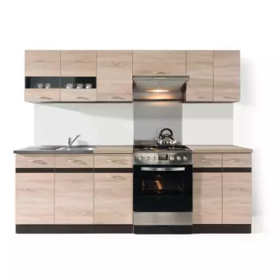 Ensemble cuisine JUNONA 2m40 - 7 pcs - Chêne Sonoma