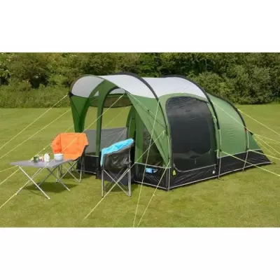 Tente de camping gonflable KAMPA Brean 3 AIR - 3 places - Vert et noir