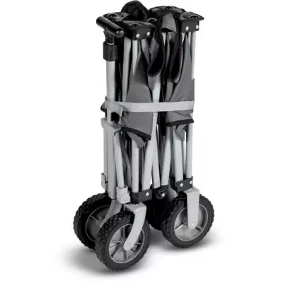 Chariot 4 roues pliable KAMPA Trucker Trolley - Gris, dimensions compactes