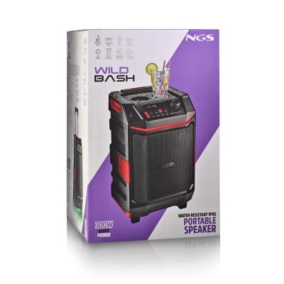 NGS WILD BASH Enceinte portable stéréo Noir 50 W