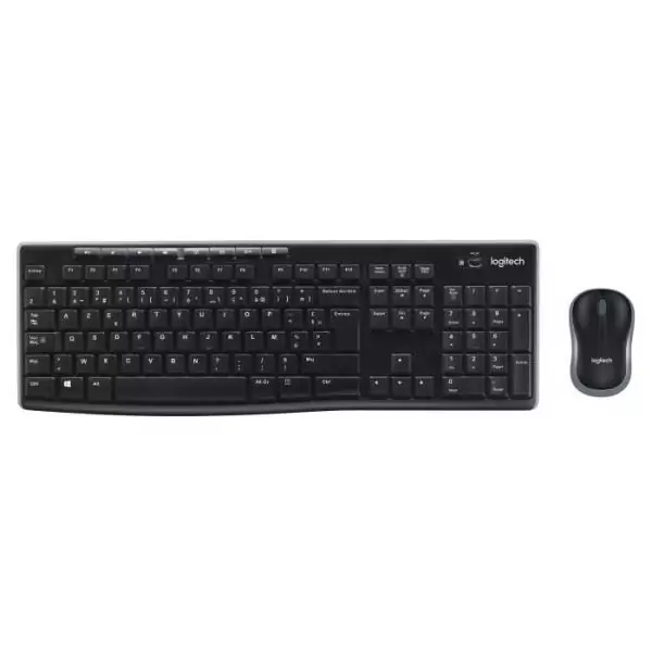 Ensemble Clavier Souris - Sans fil - Logitech - MK270 - AZERTY - Noir