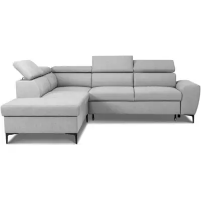 Canapé d'angle convertible réversible avec coffre - KASIMIR - Gris - 258 x 79/98 x 219 cm