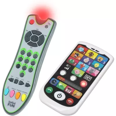 Téléphone et Télécommande KD - Mon Duo High-Tech pour l'apprentissage des animaux, chiffres et couleurs
