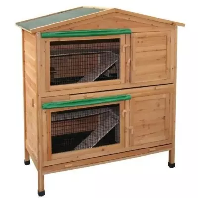 Clapier Kerbl Maison pour rongeurs: 118 x 61 x 130 cm Bois