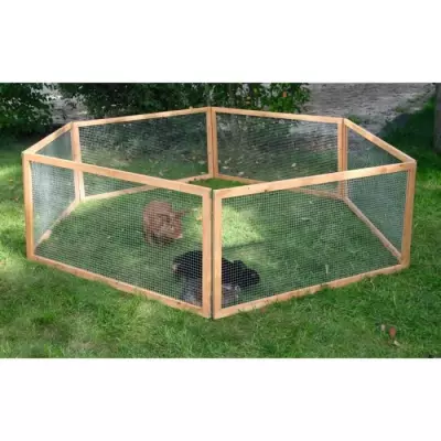 Enclos pour rongeurs Kerbl Vario Bois 84399 - Grillage fin - 120x120x59cm