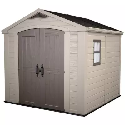 Abri de jardin en résine 6,6m² Sydney 88 - Beige et Marron