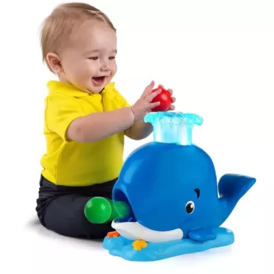 Jouet d'activité musical lumineux - BRIGHT STARTS - Baleine Sauteuse Amusante - 3 balles