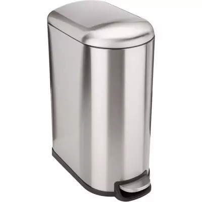 Poubelle de cuisine étroite à pédale - 40L - Acier