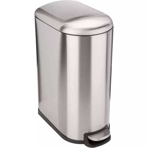 KITCHEN MOVE Fuller Poubelle de cuisine étroite a pédale - Acier - 40L