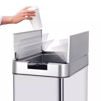 Poubelle automatique SILVERLAKE 60L Inox - Design compact