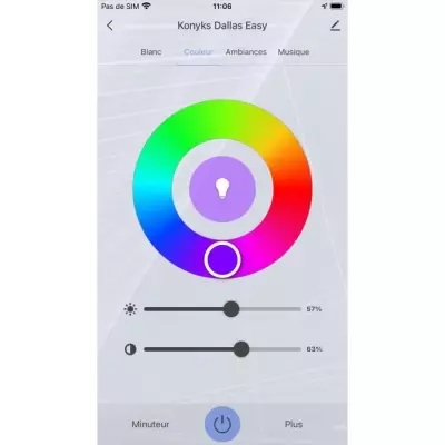 Ruban LED connecté Wi-Fi + BT RGB + Blanche 3m - Konyks Dallas Easy