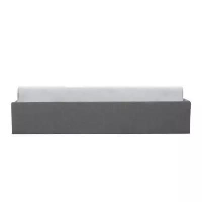 Lit adulte ECLIPSE 160x200 cm + Coffre de rangement - Gris clair