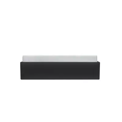 Lit coffre enfant ECLIPSE 90x190 cm - Simili noir - Sommier inclus