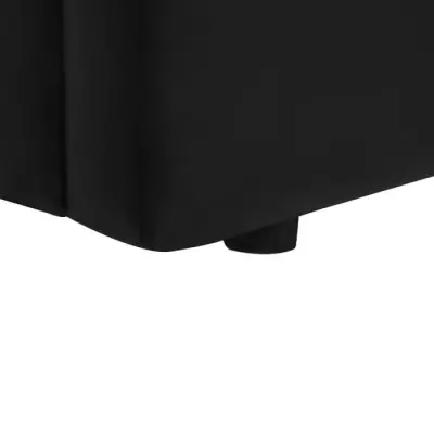 Lit adulte 160x200 cm + coffre de rangement - Simili noir - Sommier inclus