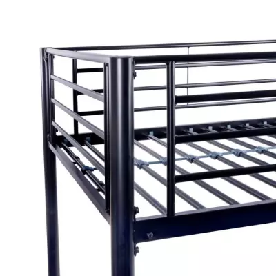 Lit mezzanine enfant ELIOT noir 90x190cm - Sommier inclus