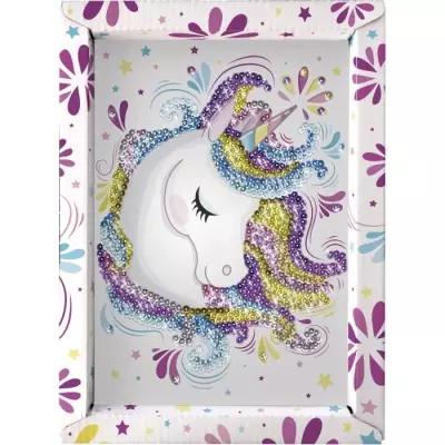 Kit loisir créatif Licorne avec sequins - Pour enfant dès 7 ans
