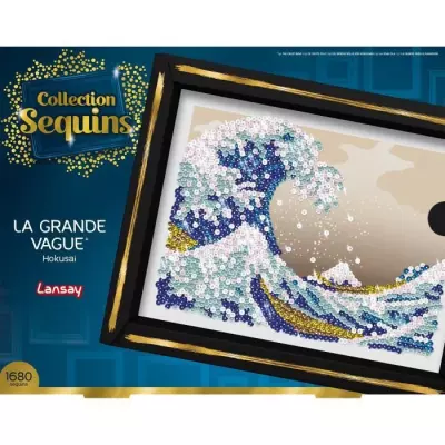 Kit loisir créatif LANSAY - Collection Sequins - La Grande Vague - Hokusai