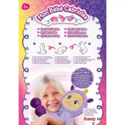 Adorable poupée Licorne Mon bébé Cabrioles - jouet peluche