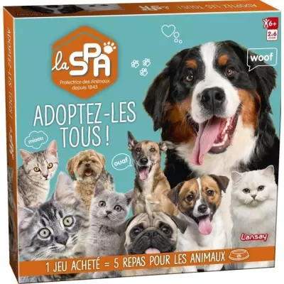 Jeu de société LANSAY - SPA - ADOPTEZ-LES TOUS ! - 2 à 6 joueurs