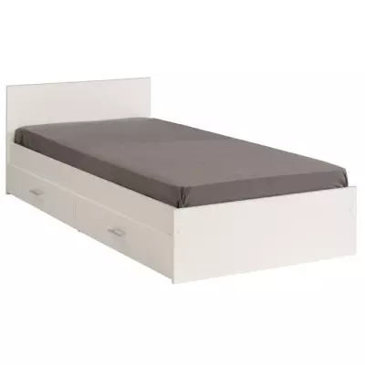 Lit Enfant Parisot SCOOP avec 3 meubles de rangement - Décor blanc