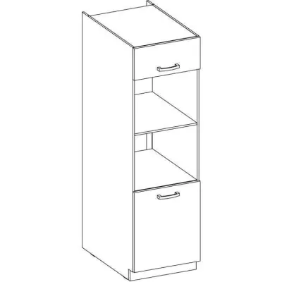 Meuble colonne four 2 portes battantes - Chene sonoma - L 60 x P 57 x H 210 cm