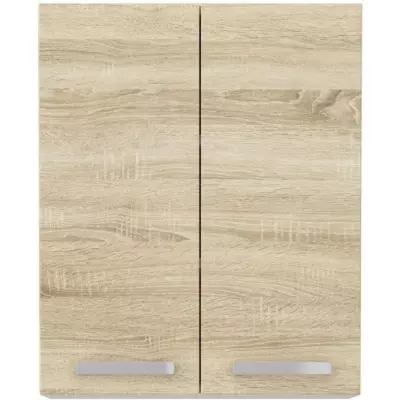 Meuble haut 2 portes battantes chene sonoma - L 60 cm x P 31,6 x H 72 cm