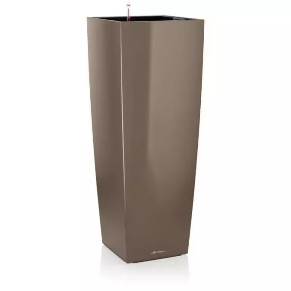 LECHUZA Jardiniere Cubico Alto 40 ALL-IN-ONE Taupe brillant 18234