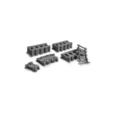 Pack de Rails LEGO City 60205 - Ensemble de Construction ferroviaire