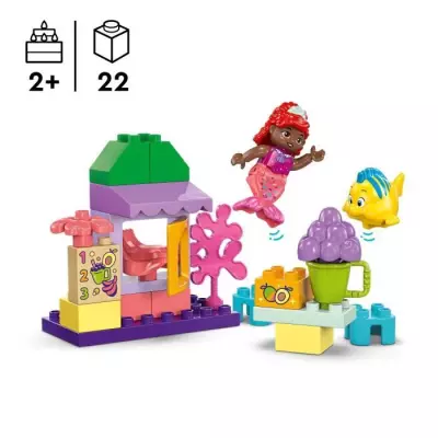 LEGO DUPLO | Disney 10420 Le stand de café d'Ariel et de Polochon - Set La Petite Sirène | Idéal pour les petits constructeurs