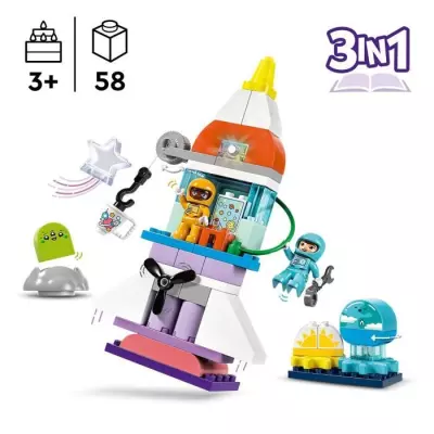 LEGO 10422 DUPLO : L'Aventure en Navette Spatiale 3-en-1 !
