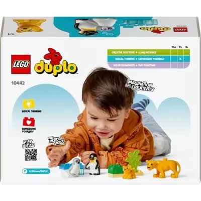 LEGO DUPLO Ma ville 10442 : Familles d'animaux sauvages - Pingouins et lions