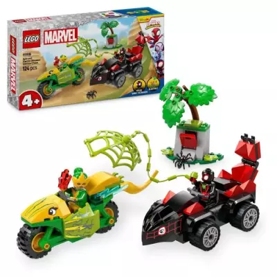 Course-poursuite en dino-véhicules avec Spin et Electro - LEGO Marvel