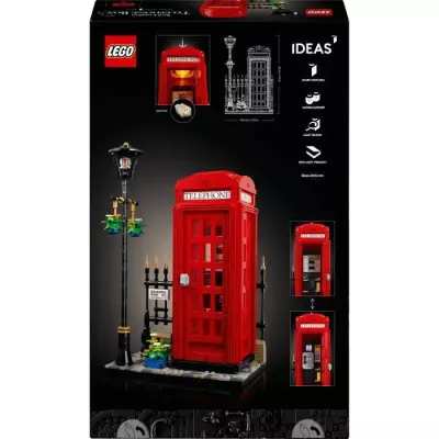 LEGO Ideas 21347 Cabine Téléphonique Londonienne - Déco Maison pour les Fans d'Angleterre