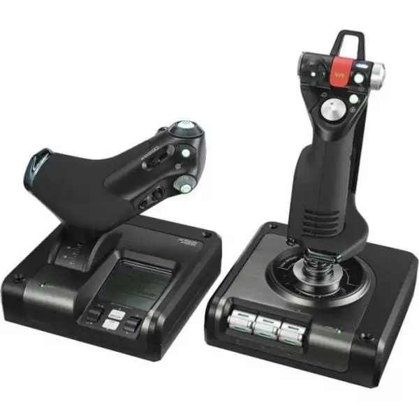 Joystick - Filaire - Logitech G - X52 Pro Flight Control Panel - Compatible PC - Noir