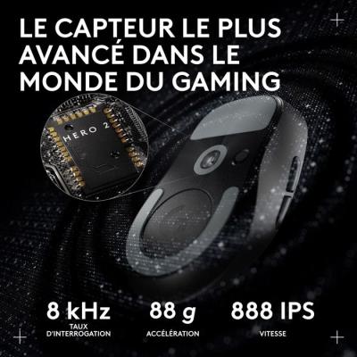 Souris - Sans fil - Logitech G - PRO X Superlight 2c - Noir