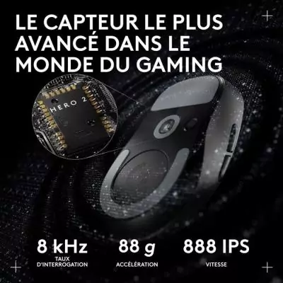 Souris - Sans fil - Logitech G - PRO X Superlight 2c - Noir